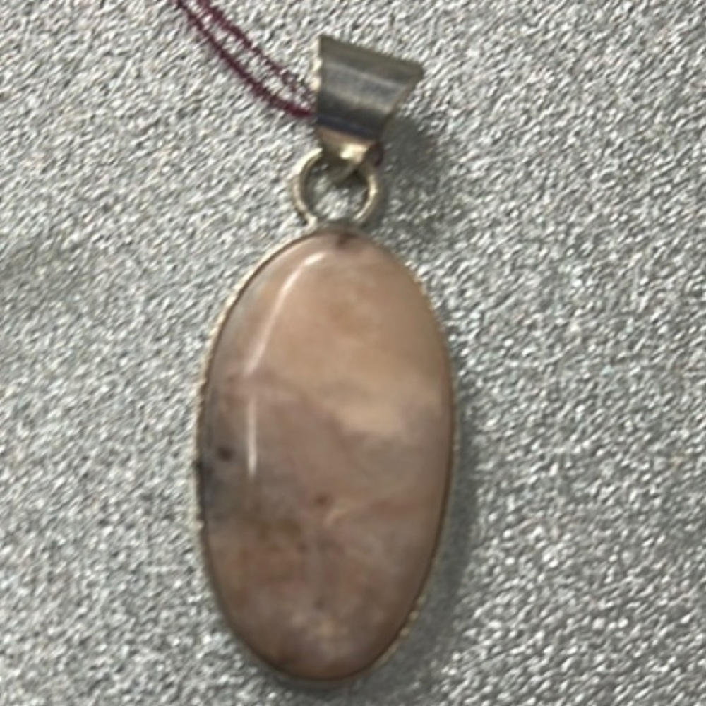 Pink and Silver Quartz Pendant